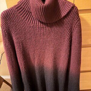 Warehouse One Cowel Neck 2-Tone Sweater